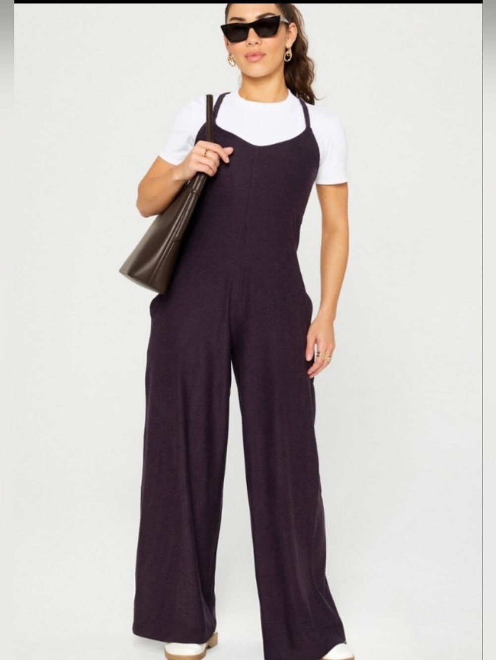 Cloud Jersey Wide Leg Onesie - Picture 3 of 4